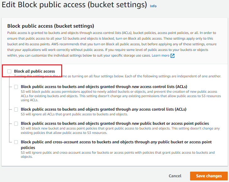 s3-bucket-objects-public-access-enable